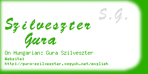 szilveszter gura business card